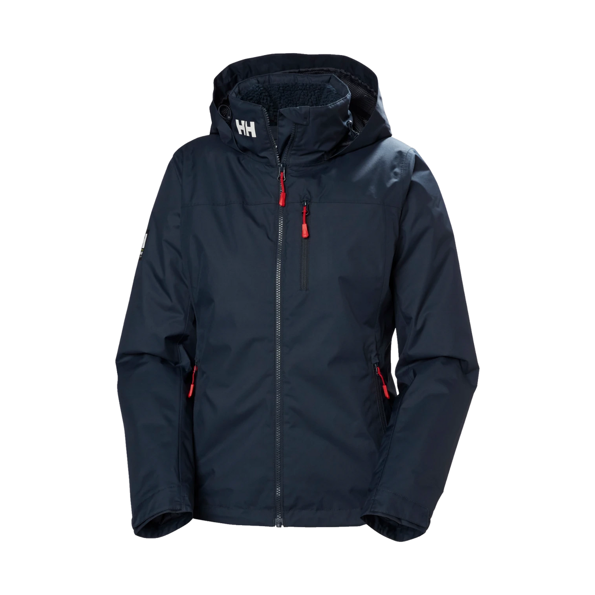 Helly Hansen Crew Hooded Pile Jacket - Women's - NAVY