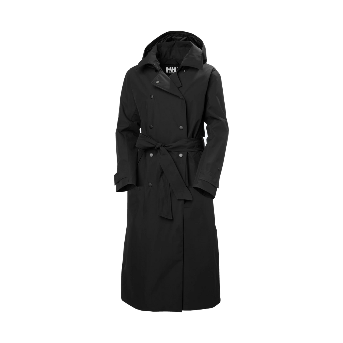 Helly Hansen Avenue Insulated Long Trench Coat - Women's - BLACK