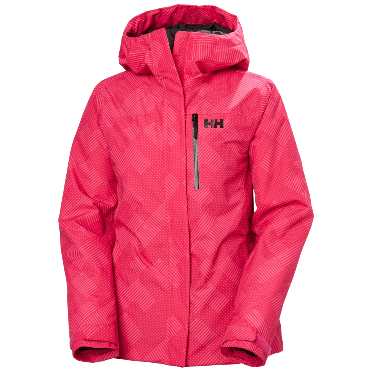 Helly Hansen Snowplay Jacket - Women's in Cranberry Plaid 2Color AOP
