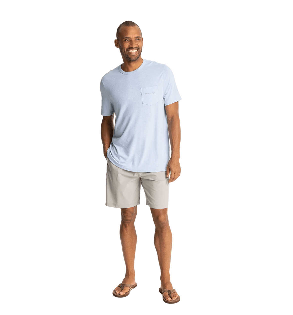 Free Fly Sun & Surf Men's Pocket T-Shirt – Lightweight, Breathable, and UV-Protective Shirt for Active Days Outdoors