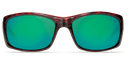 Costa Jose Tortoise Frame Sunglasses – Green Mirror 580G Lenses for Vibrant Clarity and Enhanced UV Protection
