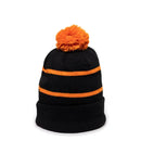 Outdoor Cap KNF-100 Pom Watch Cap Beanie – Acrylic Knit with Fleece Lining & Jacquard Stripes