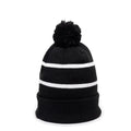 Outdoor Cap KNF-100 Pom Watch Cap Beanie – Acrylic Knit with Fleece Lining & Jacquard Stripes