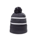 Outdoor Cap KNF-100 Pom Watch Cap Beanie – Acrylic Knit with Fleece Lining & Jacquard Stripes