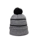 Outdoor Cap KNF-100 Pom Watch Cap Beanie – Acrylic Knit with Fleece Lining & Jacquard Stripes