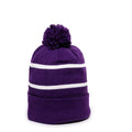 Outdoor Cap KNF-100 Pom Watch Cap Beanie – Acrylic Knit with Fleece Lining & Jacquard Stripes