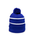 Outdoor Cap KNF-100 Pom Watch Cap Beanie – Acrylic Knit with Fleece Lining & Jacquard Stripes