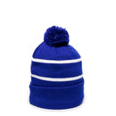 Outdoor Cap KNF-100 Pom Watch Cap Beanie – Acrylic Knit with Fleece Lining & Jacquard Stripes