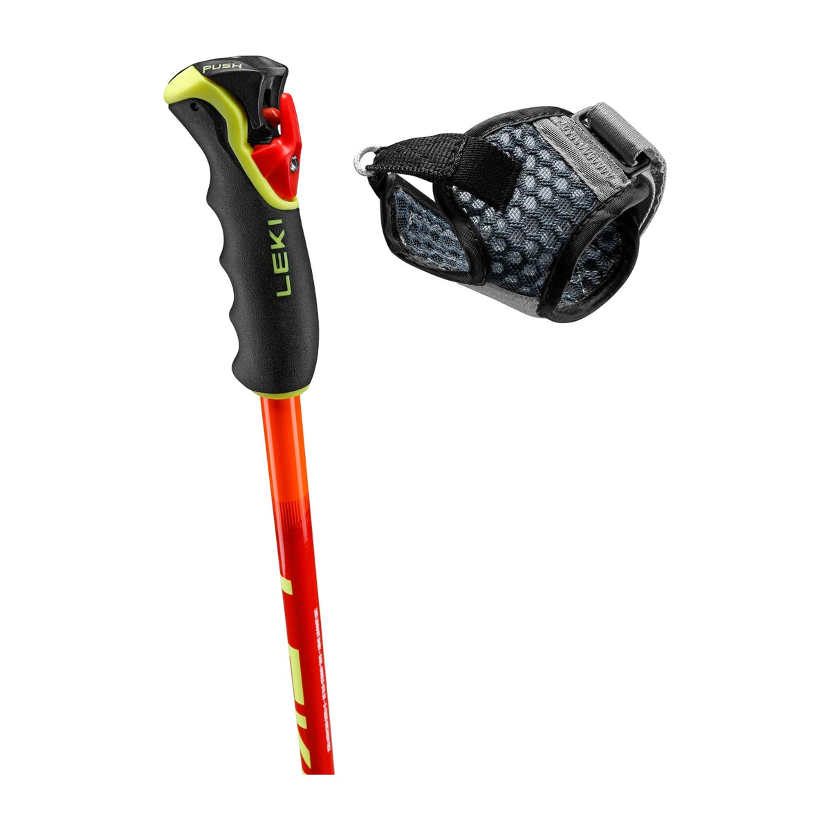 Leki Wyldbird TR ski poles grip with strap released