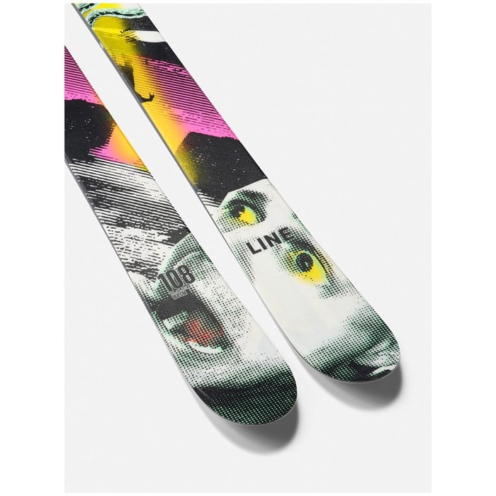 Line Bacon 108 Skis - 2025 | Enhanced All-Mountain Freestyle Ski with Thin Tips, Thick-Cut Sidewalls, and Bio-Resin Technology