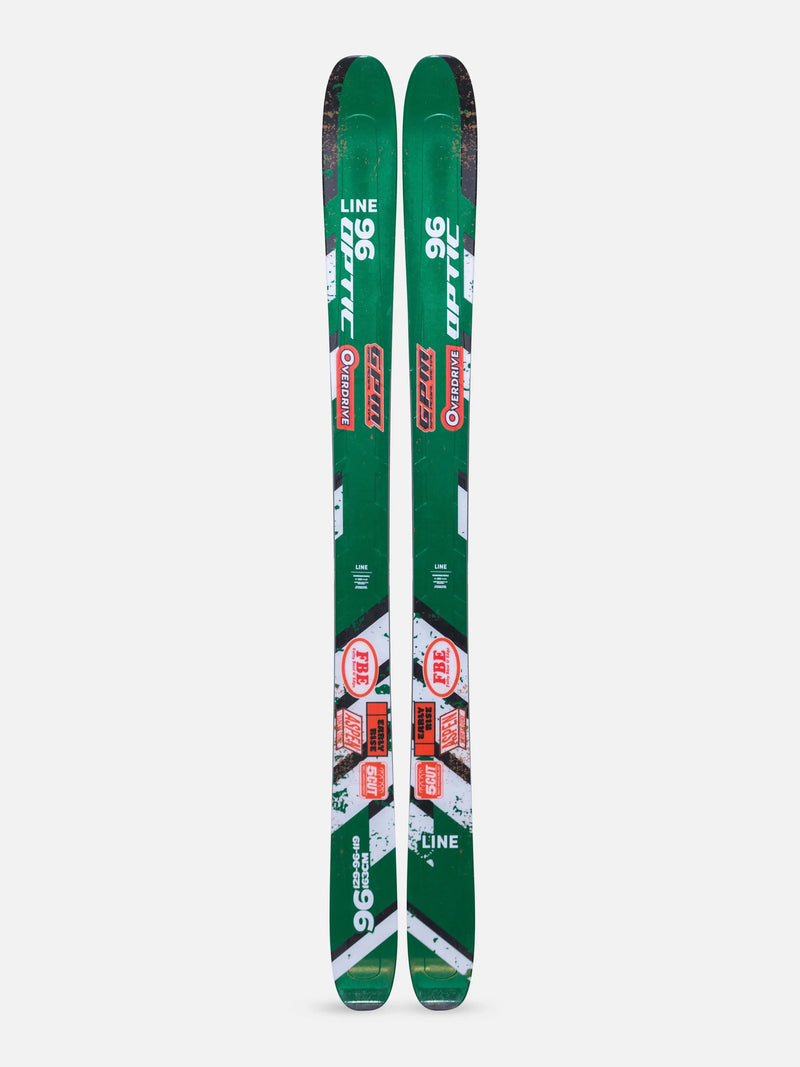 LINE Optic 96 Skis 2026 – All-Mountain Skis with Gas Pedal Metal Overdrive™ & Titanal Reinforcement