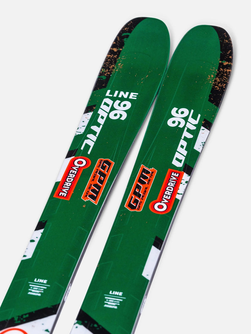 LINE Optic 96 Skis 2026 – All-Mountain Skis with Gas Pedal Metal Overdrive™ & Titanal Reinforcement