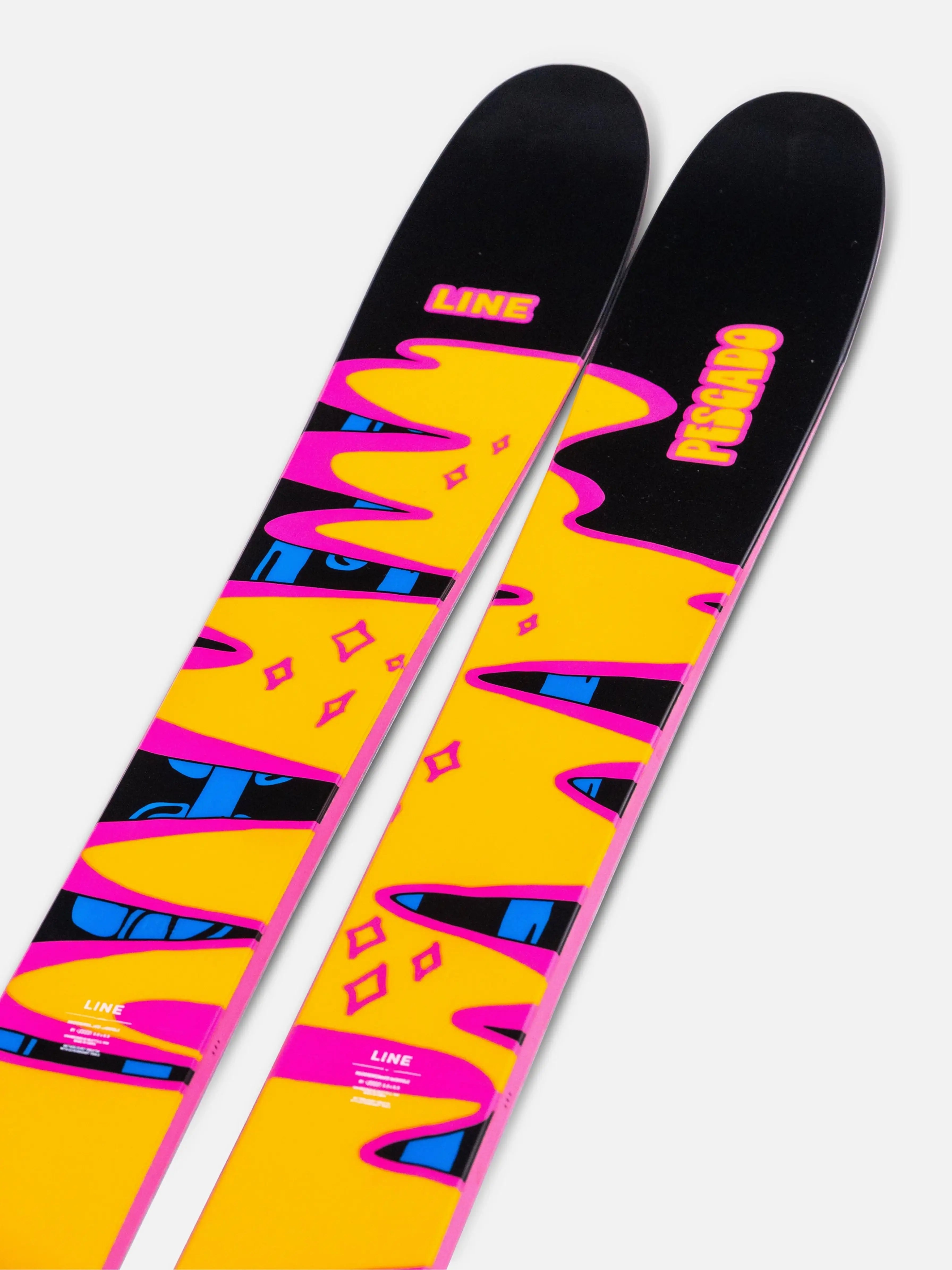 LINE Pescado Skis 2026 – Swallowtail Powder Skis with Back-Mounted