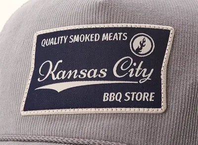 Rectangular woven patch with fine line artwork