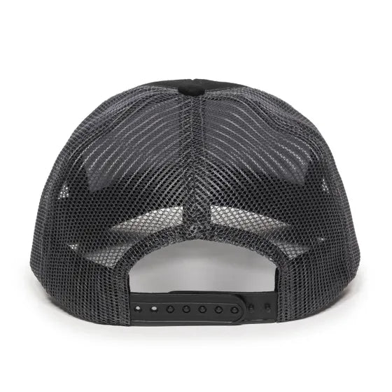 Outdoor Cap MBW-600 Twill Mesh Snapback Hat – Structured Mid-Low Crown Cap with Pre-Curved Visor