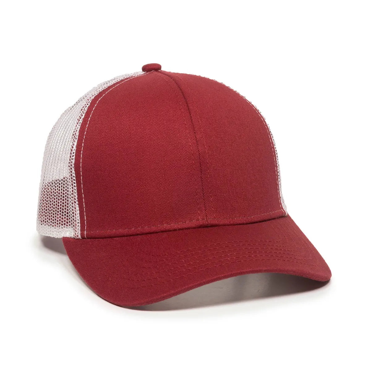 Outdoor Cap MBW-600 Twill Mesh Snapback Hat – Structured Mid-Low Crown Cap with Pre-Curved Visor