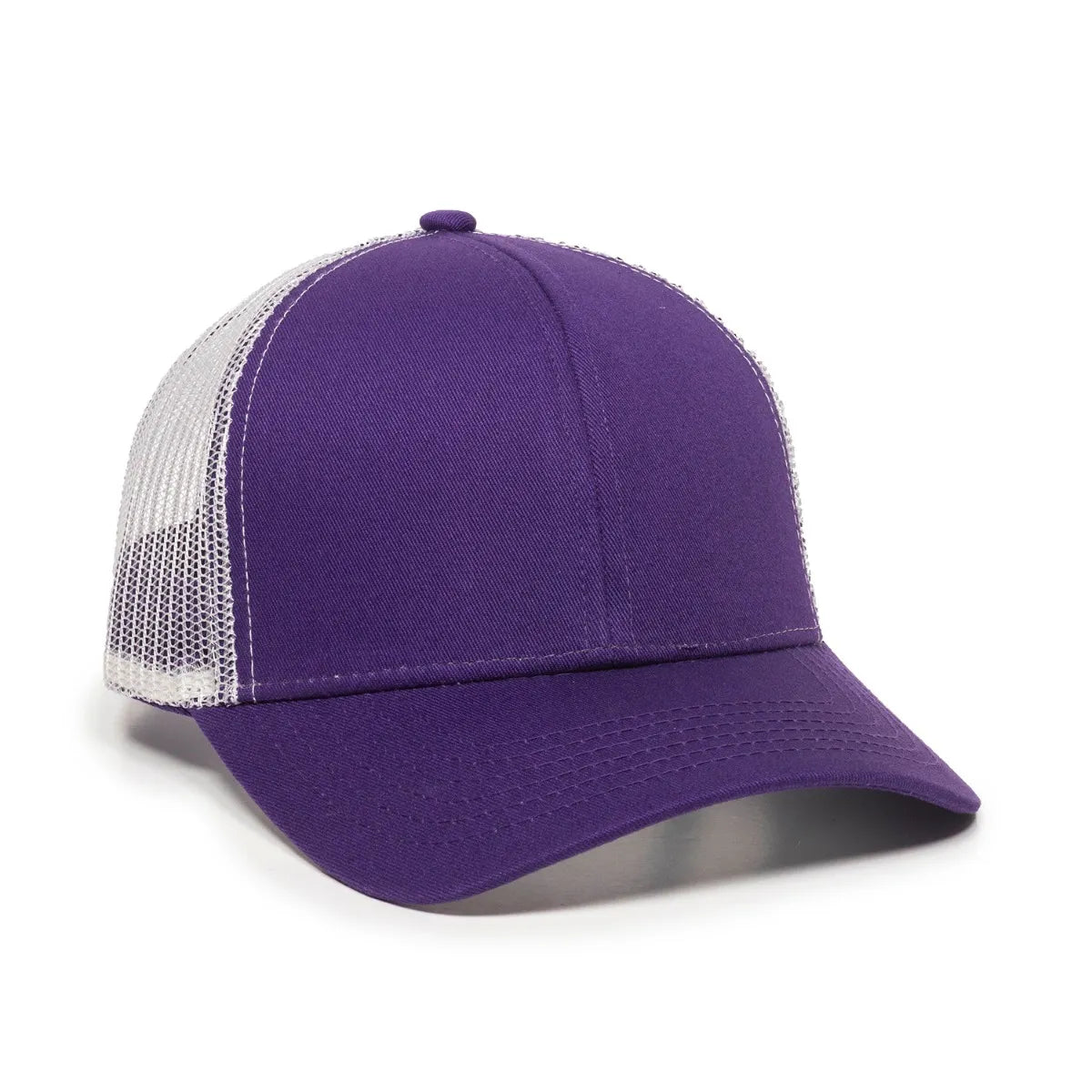 Outdoor Cap MBW-600 Twill Mesh Snapback Hat – Structured Mid-Low Crown Cap with Pre-Curved Visor