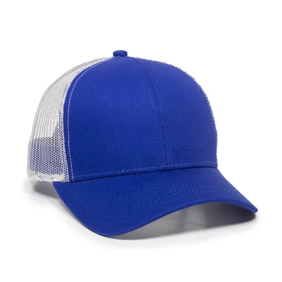 Outdoor Cap MBW-600 Twill Mesh Snapback Hat – Structured Mid-Low Crown Cap with Pre-Curved Visor