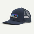 Patagonia P-6 Logo LoPro Trucker Hat – White with Redtail Rust - NEW NAVY