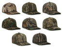 Outdoor Cap 551 Camo Perforated 5-Panel Trucker Hat – High Crown, Structured Polyester Camo Cap with Moisture-Wicking Sweatband