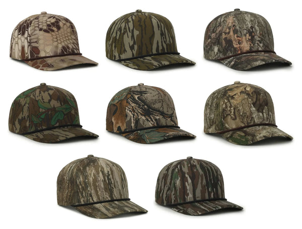 Outdoor Cap 551 Camo Perforated 5-Panel Trucker Hat – High Crown