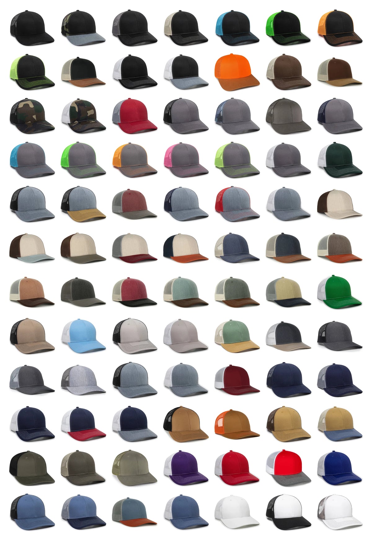 Outdoor Cap OC771 Premium Modern Trucker Cap – Pro Round Crown, Mesh Back, Structured Fit, Adjustable Snapback