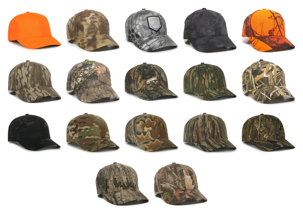 Outdoor Cap 350 Camo Cap – Pro Mid Crown Structured with Pre-Curved Visor