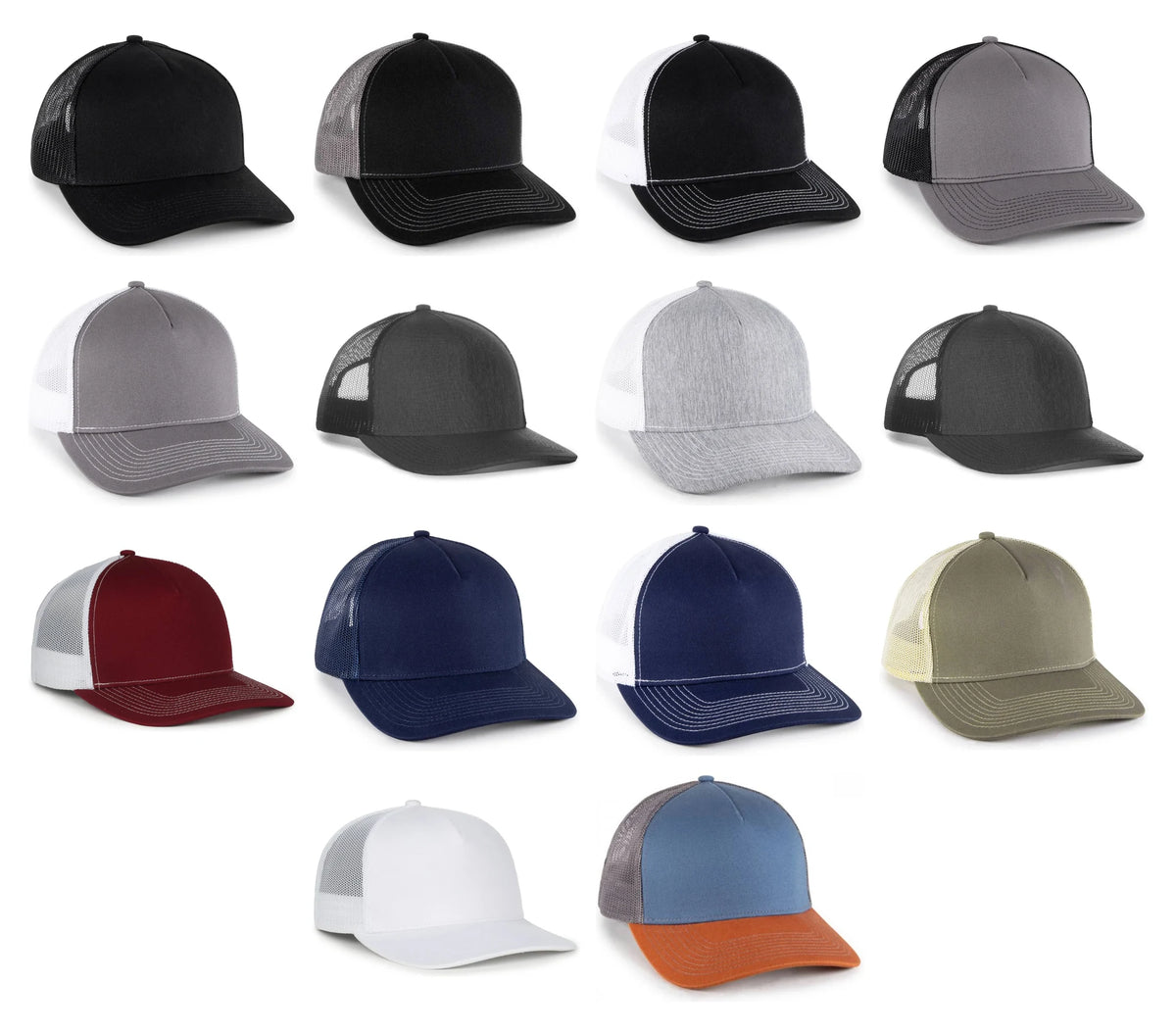 Outdoor Cap 571 Premium 5-Panel Trucker Cap – Modern Design with Chino Twill Front & Mesh Back