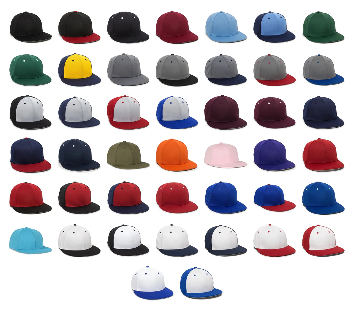 Outdoor Cap TGS1930X Pro Mid Crown Flat Bill Cap – Structured Polyester with Bamboo Charcoal, ProFlex Fit & Q3 Wicking Sweatband