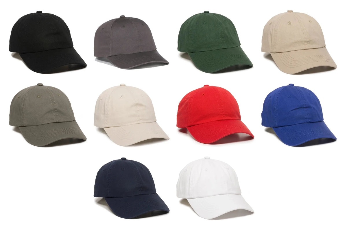Outdoor Cap GWT-116 Garment Washed Cotton Twill Cap – Low Crown, Unstructured, Pre-Curved Visor
