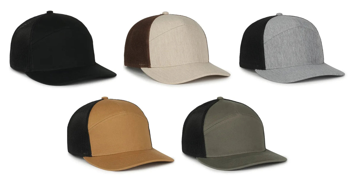Outdoor Cap 106 Structured 7-Panel Mesh Back Hat – Chino Cotton Twill Front with Snap Closure