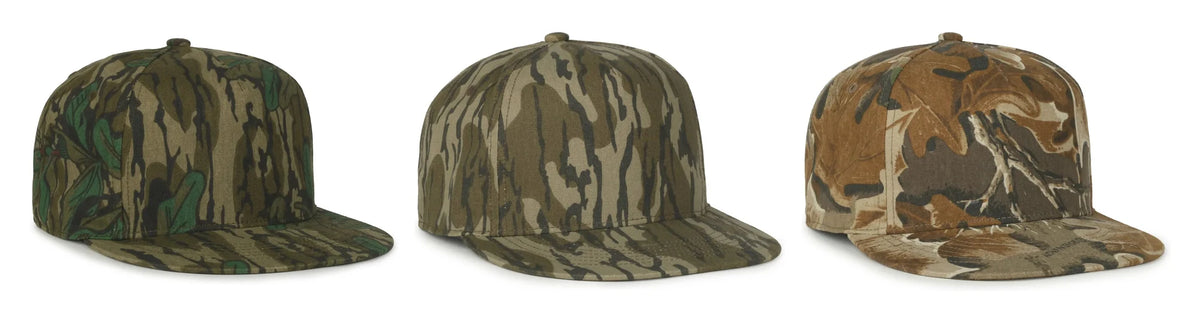 Outdoor Cap 511 Camo Hat – 5-Panel High Crown Structured Canvas Cap with Flat Visor