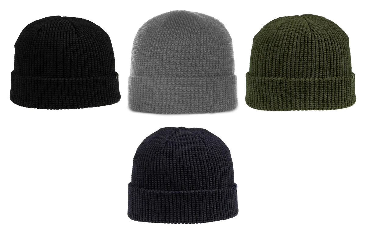 Outdoor Cap 808 Beanie | Waffle Knit Watch Cap with 3" Cuff and Faux Suede Label