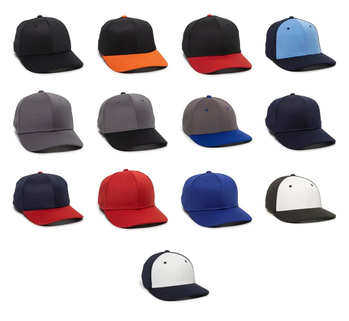 Outdoor Cap AIR25 – Pro‑Mid Crown Structured Polyester‑Spandex Cap with Perforated Panels and Slight Pre‑Curve