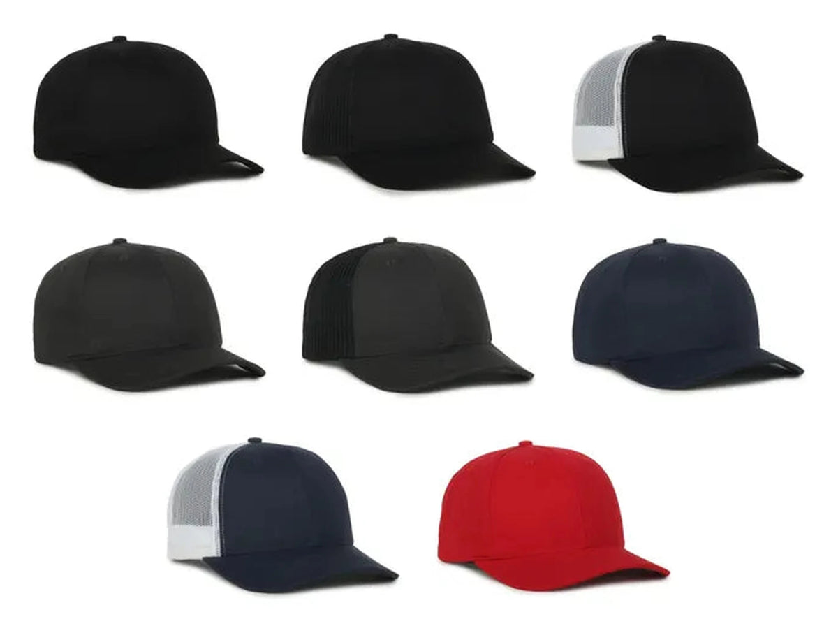 Outdoor Cap AM‑102 - Pro‑Round Structured Cotton‑Twill Cap with Slight Pre‑Curved Visor