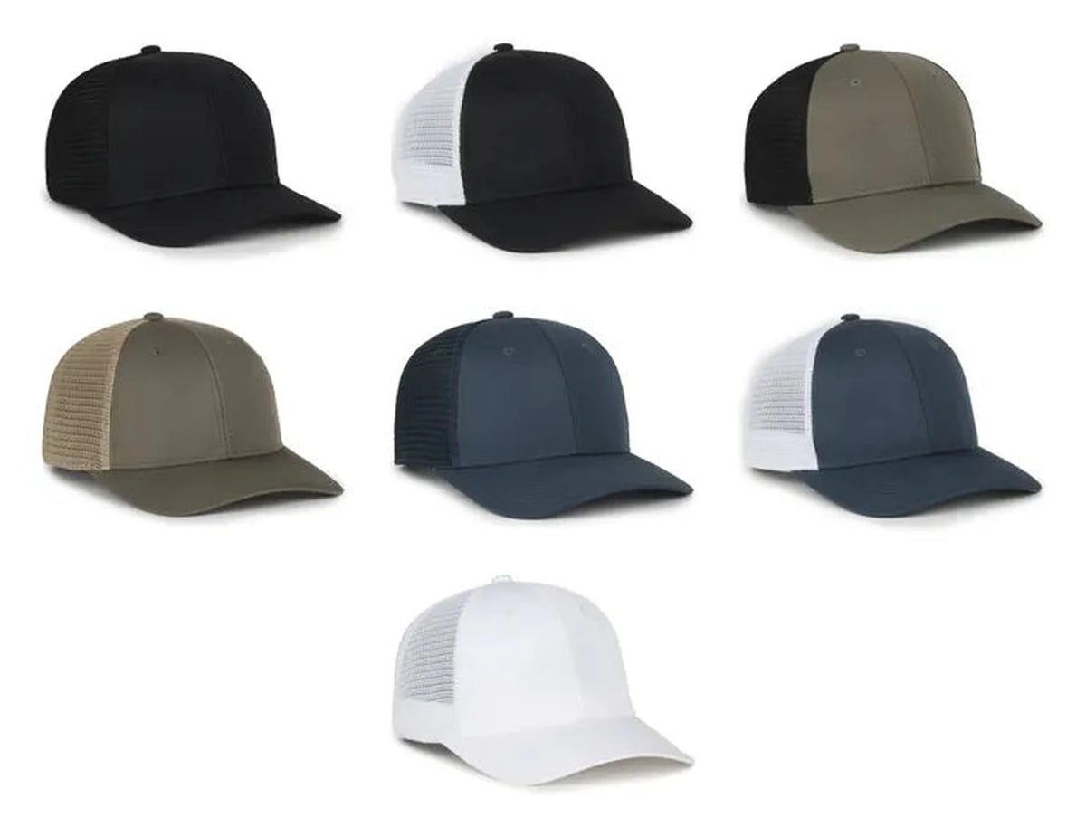 Outdoor Cap FLX672M‑E – Mid‑Profile Stretch‑Fit Performance Cap with Enhanced Mesh Back