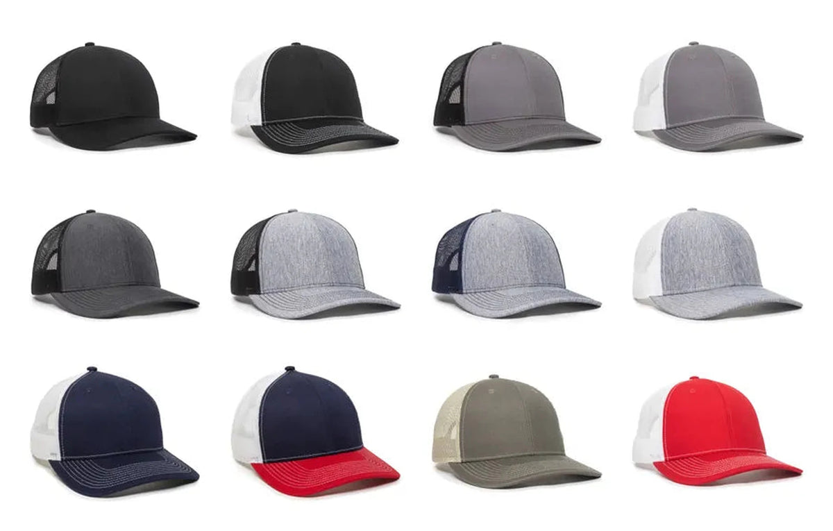Outdoor Cap OC771V – Pro‑Round Structured Mesh‑Back Cap with Slight Pre‑Curved Visor