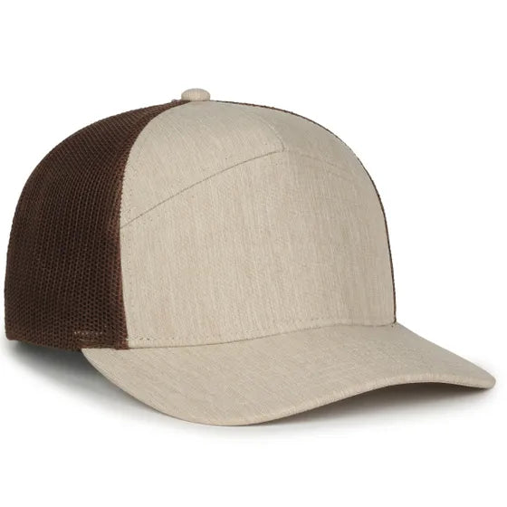 Outdoor Cap 106 Structured 7-Panel Mesh Back Hat – Chino Cotton Twill Front with Snap Closure