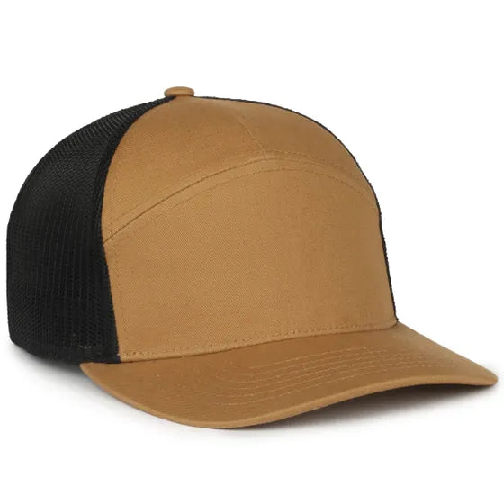 Outdoor Cap 106 Structured 7-Panel Mesh Back Hat – Chino Cotton Twill Front with Snap Closure