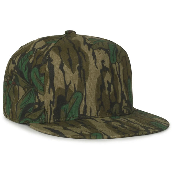 Outdoor Cap 511 Camo Hat – 5-Panel High Crown Structured Canvas Cap with Flat Visor