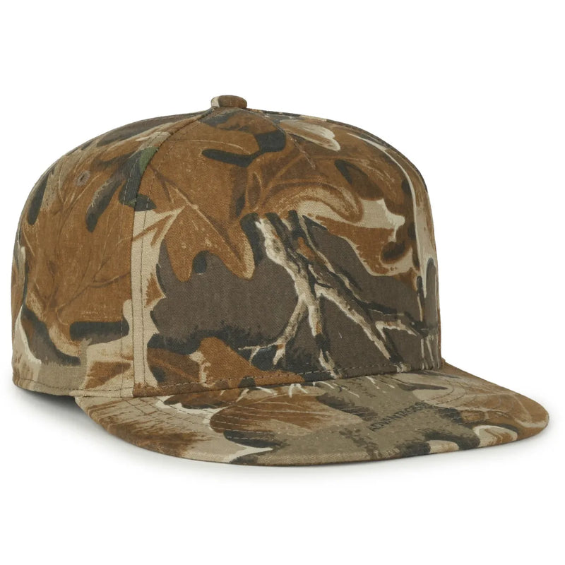 Outdoor Cap 511 Camo Hat – 5-Panel High Crown Structured Canvas Cap with Flat Visor