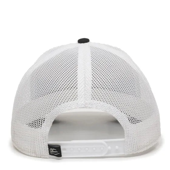 Outdoor Cap OC770 Premium Low Profile Trucker Cap – Pro Round Crown Structured Hat with Mesh Back Panels