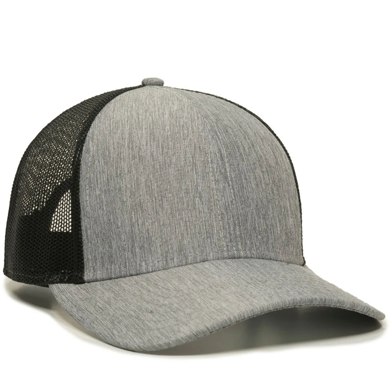Outdoor Cap OC770 Premium Low Profile Trucker Cap – Pro Round Crown Structured Hat with Mesh Back Panels