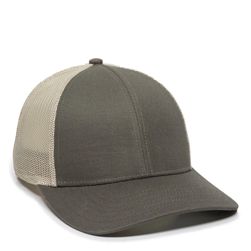 Outdoor Cap OC770 Premium Low Profile Trucker Cap – Pro Round Crown Structured Hat with Mesh Back Panels