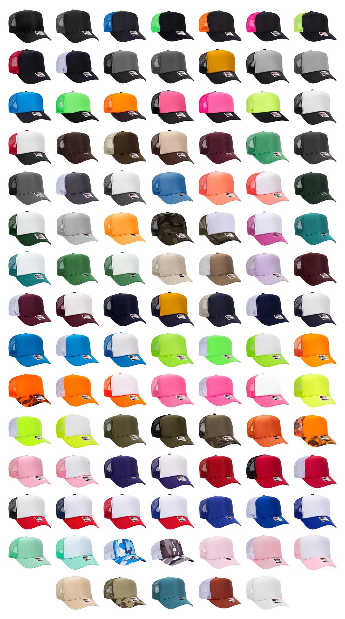 OTTO CAP 39-165 Foam Trucker Hat 5 Panel High Crown Trucker Cap - OSFM - OTTO 39