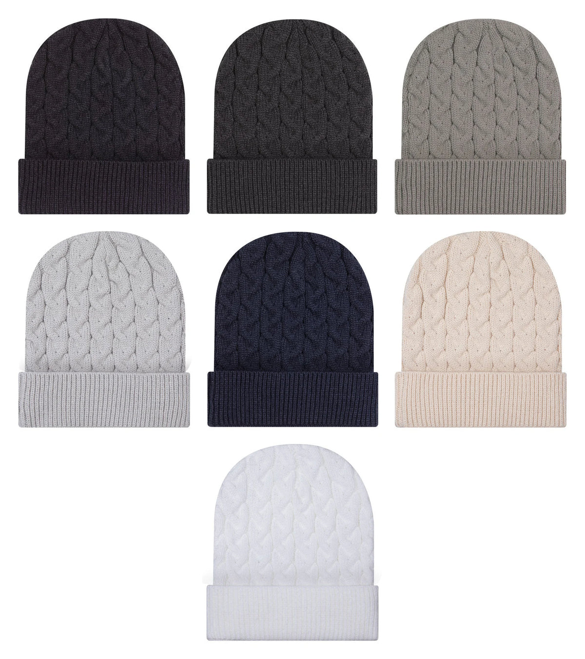 OTTO CAP® 82-1 - Cable Knit Beanie 12"  w/ Rib Knit Cuff