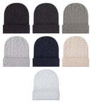 OTTO CAP® 82-1 - Cable Knit Beanie 12"  w/ Rib Knit Cuff