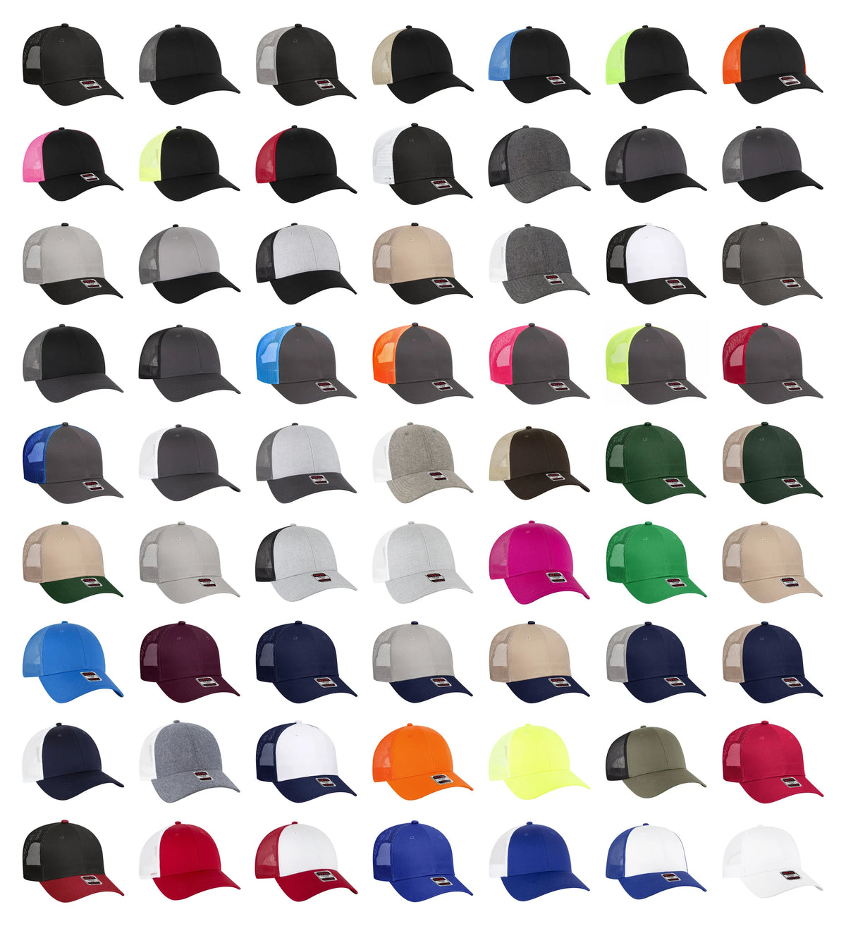 OTTO CAP® 83-473 - 6 Panel Low Profile Mesh Back Trucker Hat