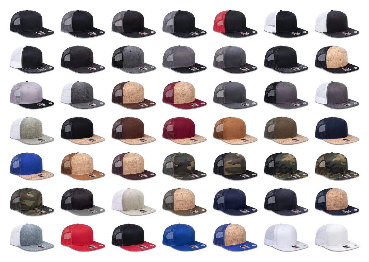 OTTO CAP® 141-1070 - OTTO SNAP 6 Panel Pro Style Mesh Back Trucker Snapback Hat