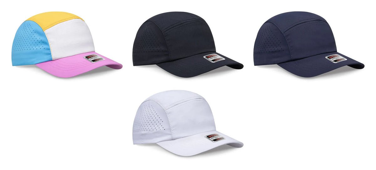 OTTO CAP® 133-1 - 5 Panel Running Hat w/ Elastic Soft Visor OSFM